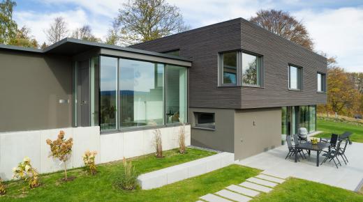 Holz-Fenster im Neubau
